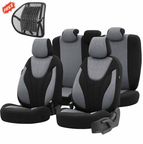 Car Seat Cover Set 5 Headrest OTOM Ruby 1202 Grey Black 3-Zip For Suzuki Toyota, US $300.00, image 17