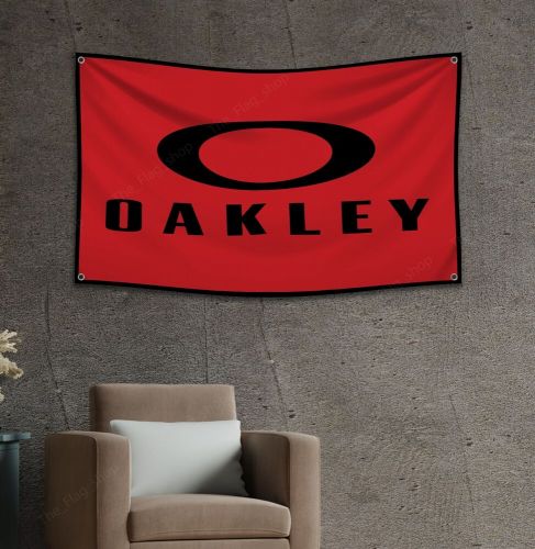 Oakley Flag Banner 3x5 ft Sunglasses Promotional Man Cave Wall Decor Garage Sign, US $14.95, image 2