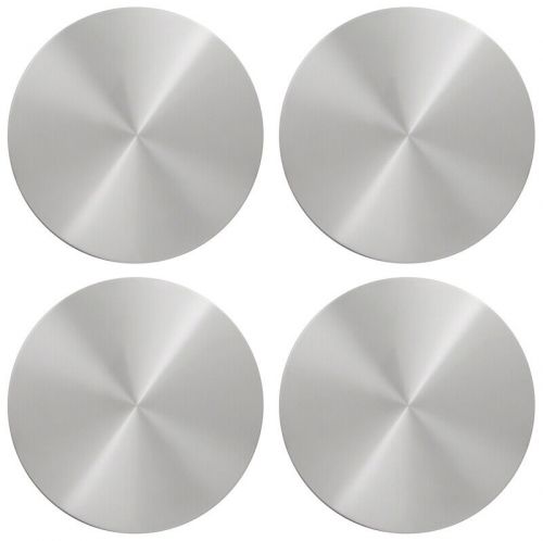 New Set Of 4, Silver Brushed Disk Aftermarket Center Caps, US $66.84, image 2