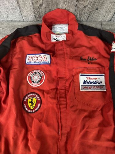 Vintage Ferrari SCCA Large BELL RACESTAR ONE PIECE DRIVING SUIT RED, US $299.99, image 6
