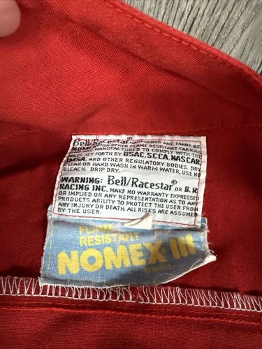 Vintage Ferrari SCCA Large BELL RACESTAR ONE PIECE DRIVING SUIT RED, US $299.99, image 8