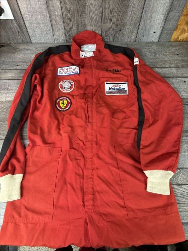 Vintage Ferrari SCCA Large BELL RACESTAR ONE PIECE DRIVING SUIT RED, US $299.99, image 9