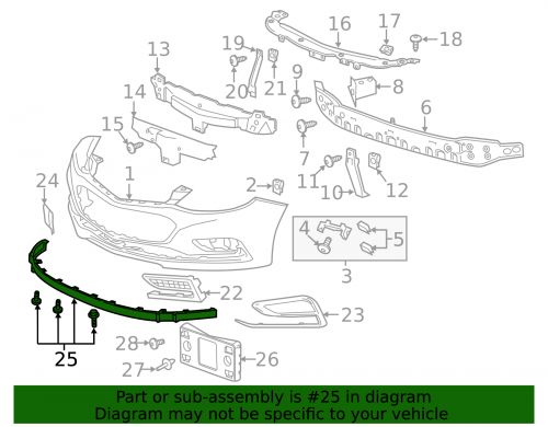 Genuine GM Front Bumper Fascia Air Deflector 84284101, US $95.36, image 2
