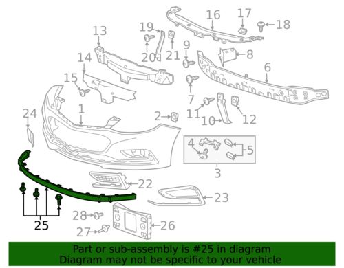 Genuine GM Front Bumper Fascia Air Deflector 84284101, US $95.36, image 4