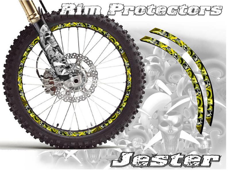 18 & 21 inch dirtbike rim protectors 21" wheel decals dirt bike tape graphics jy