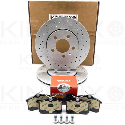 FOR AUDI SEAT SKODA VW KINETIX REAR CROSS DRILLED BRAKE DISCS MINTEX PADS 256mm, US $, image 8
