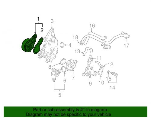 Genuine honda water pump assembly 19200-pna-003