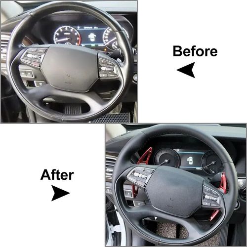 Silver Interior Steering Wheel Paddle Shifter Extend Accessories For Hyundai G90, US $25.20, image 7