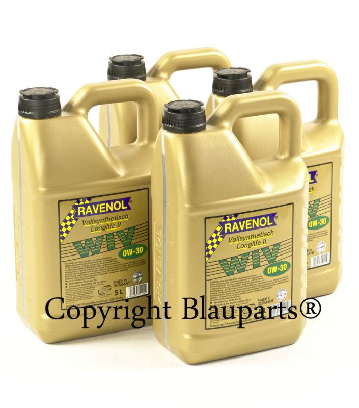 Volvo c70 v40 s40 s60 s70 s80 v70 xc70 xc90 ravenol motor oil case (4) 5 liters