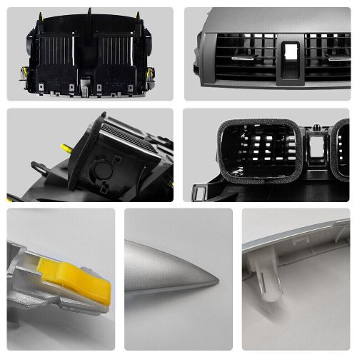 Center dash a/c outlet air vent panel w/ strip trim fit for toyota corolla 09-13