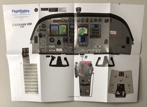 FlightSafety Cessna Caravan 208 G600 Cockpit Diagram Aviation Poster, 38.5" x 27, US $40.00, image 8