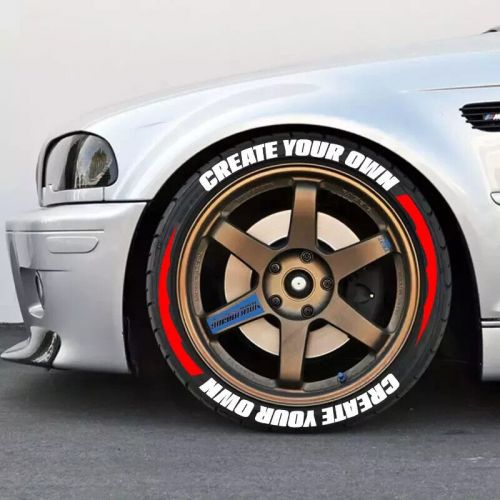 Permanent Tire Lettering Sticker CUSTOM TEXT 1.06" 14"-22" Tires Quality 8 Sets, US $23.00, image 4