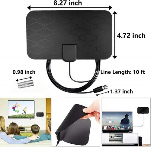 Digital HD Indoor TV Antenna - 360° Reception, 4K Support, 10ft Coaxial Cable, US $11.99, image 2