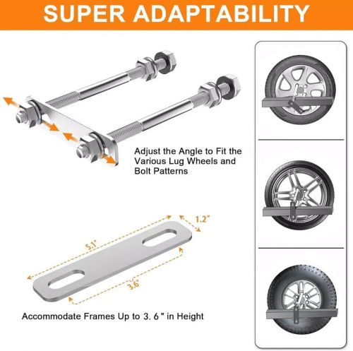 Spare Tire Carrier 120lbs Weight Capacity Boat Trailer Spare Tire Mount Universa, US $15.50, image 6
