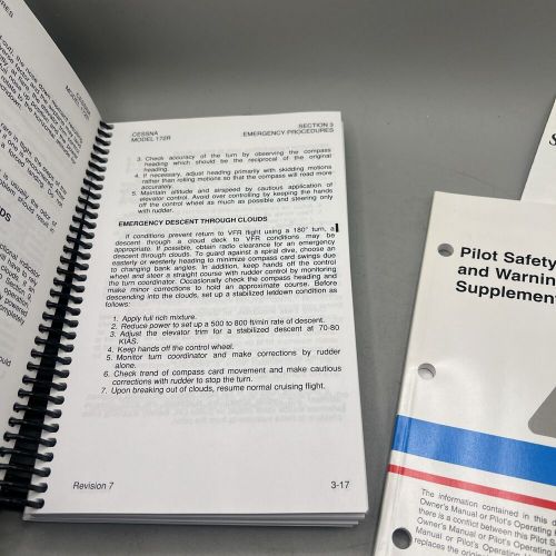 Cessna Skyhawk 172P 1986 Information Manual Vintage Owners Pilot Brand New, US $42.99, image 3