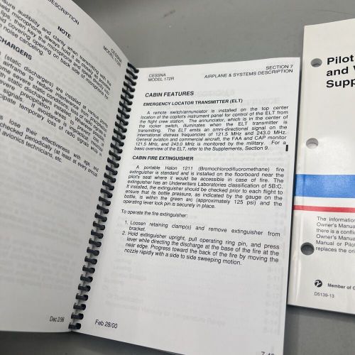 Cessna Skyhawk 172P 1986 Information Manual Vintage Owners Pilot Brand New, US $42.99, image 7