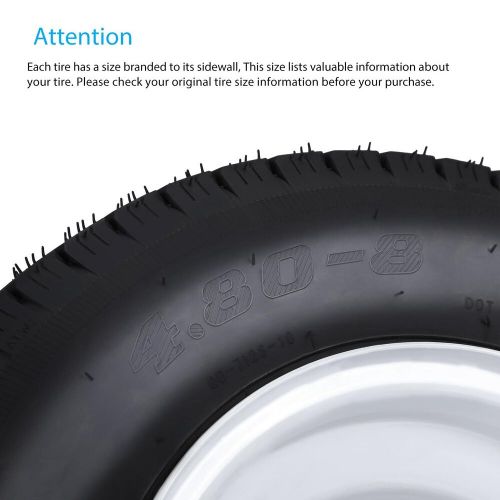 2 pack 4.80-8 Trailer Tires Wheels with 8'' Rims 4 Lug on 4'' Load Range C 6PR, US $60.99, image 5