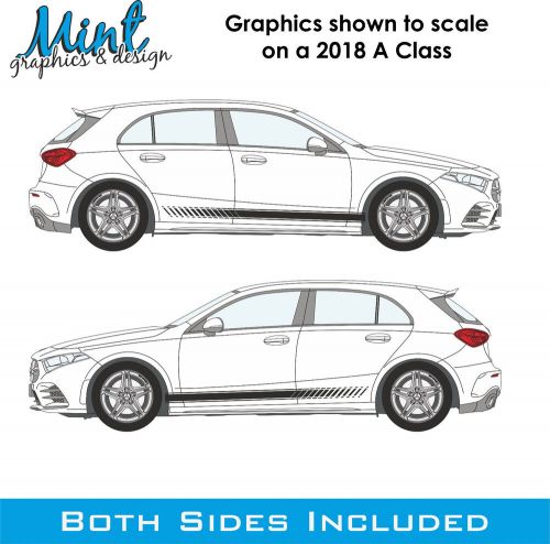 Mercedes A CLass Sport Stripes Decals Stickers Graphics AMG A45 007, US $, image 2