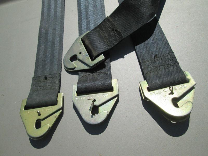 Purchase USED RETRO BLACK SEAT BELTSFITS 2 PEOPLEMADE IN USA in Los