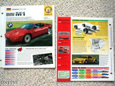 1979 / 1980 / 1981 BMW M1 / M-1 IMP Brochure, US $10.00, image 2
