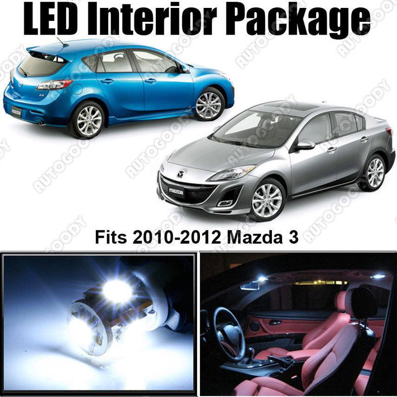 6 x white led lights interior package deal for mazda3