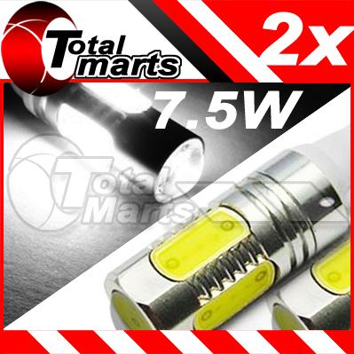 2x white car auto t10 smd 194 168 light bulb plasma 7.5w led projector drl ac348