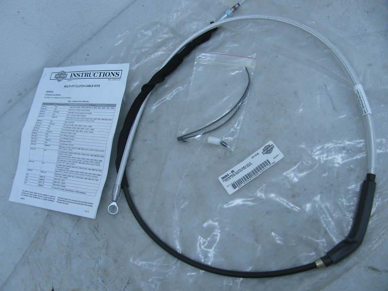 New harley braided diamond back clutch cable dyna fxd35 fxdli 35th 2006 & later