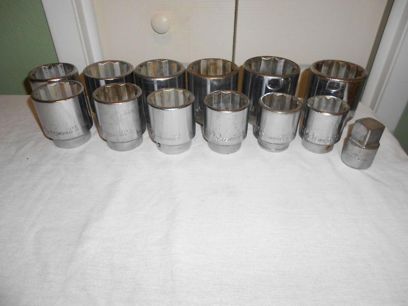 Cornwell 3/4 drive sockets  12pt sae 13pc 1-9/16" to 2-3/8"  good condition