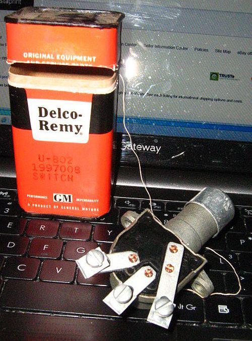 Vintage nos gm/delco-remy headlight dimmer switch, #1997008, u-802