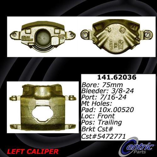 Centric 141.62036 front brake caliper-premium semi-loaded caliper