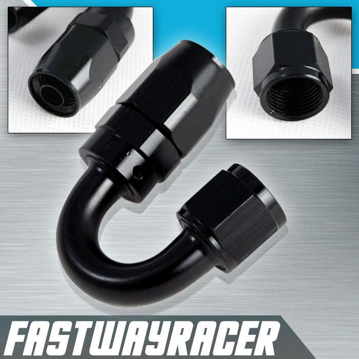 180 degree -8 an swivel fuel oil fluid air line hose end fitting 8an 8-an -8an