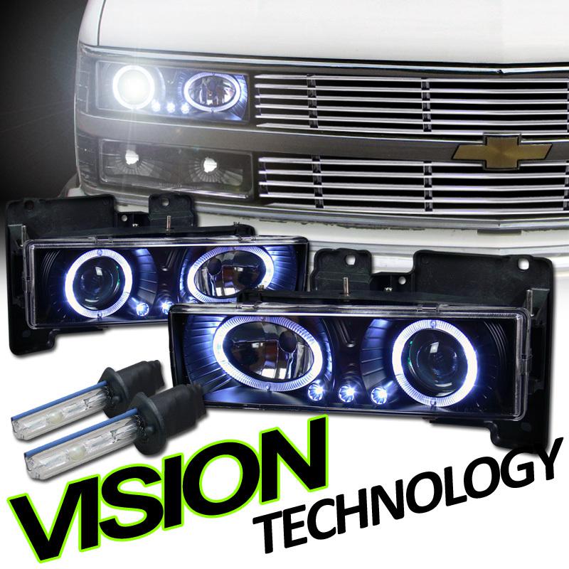 Purchase 6000K Xenon HID+JDM Blk Halo LED Projector Head Lights Lamps