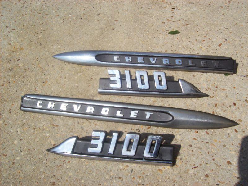 1956  56  chevy 3100 pickup truck  front fender emblems