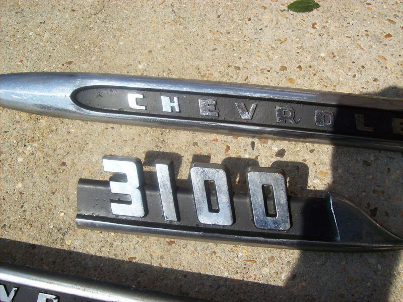 Purchase 1956 56 Chevy 3100 Pickup truck front fender emblems in La