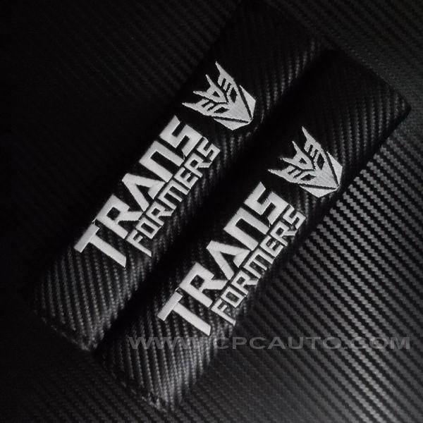Seat belt shoulder pad carbon fiber  transformers deception 2 pcs set