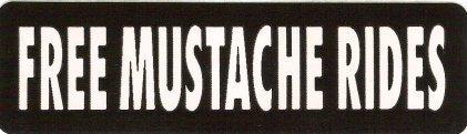 Motorcycle sticker for helmets or toolbox #203-1 free mustache rides