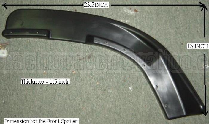 UNIVERSAL FRONT BODY KIT LIP CANARDS FLIPPERS SPLITTERS CARAVAN LEBARON, US $69.99, image 2