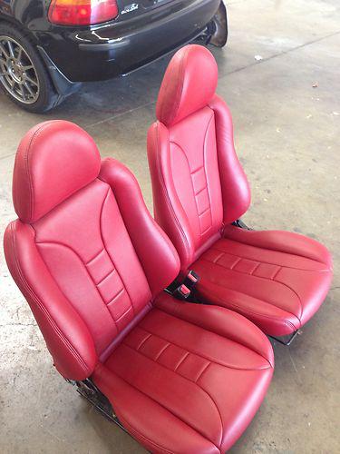 Purchase Oem Edm Red Honda Daytona Del Sol Seats In San Ramon California Us For 589 00 - Honda Del Sol Leather Seat Covers