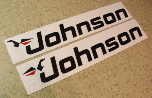 Johnson outboard motor decals 2-pak 8-1/2" die-cut free ship + free fish decal!