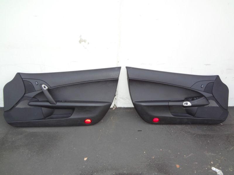 2005-2008 corvette c6 black set right & left door panels complete w/ switches 