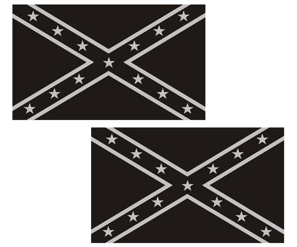 Rebel confederate subdued flag decal set 3"x1.8" american tactical sticker zu1