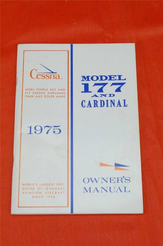 1975 cessna model 177 and cardinal owners manual