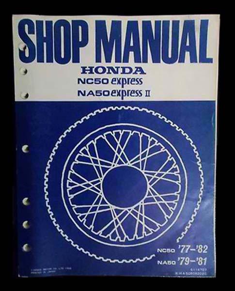 1977-82 honda na50 nc50 express i & ii 50 repair manual