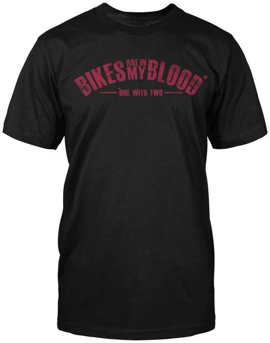 Speed and strength bikes are in my blood short sleeve t-shirt black lg/large