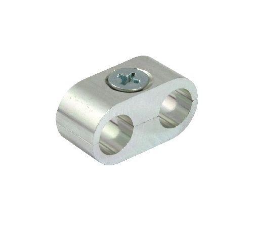 Dual throttle/idle/wiring holder for motorcycles - chrome finish