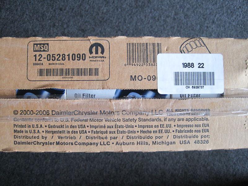 Case of 12 Chrysler/Dodge/Jeep OE Mopar Oil Filters, US $59.95, image 3
