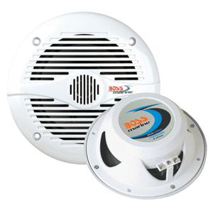 Brand new - boss audio mr50w 5.25" round marine speakers - (pair) white - mr50w