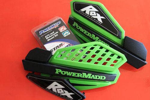 Powermadd handguards kfx 400 kfx 450 kfx 700 kx kxf hand guards power mad mounts