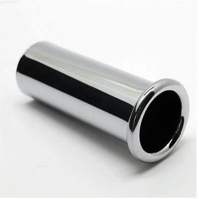 Jones exhaust chrome plated exhaust tip 1 3/4" inlet weld-on 2" outlet jfc134