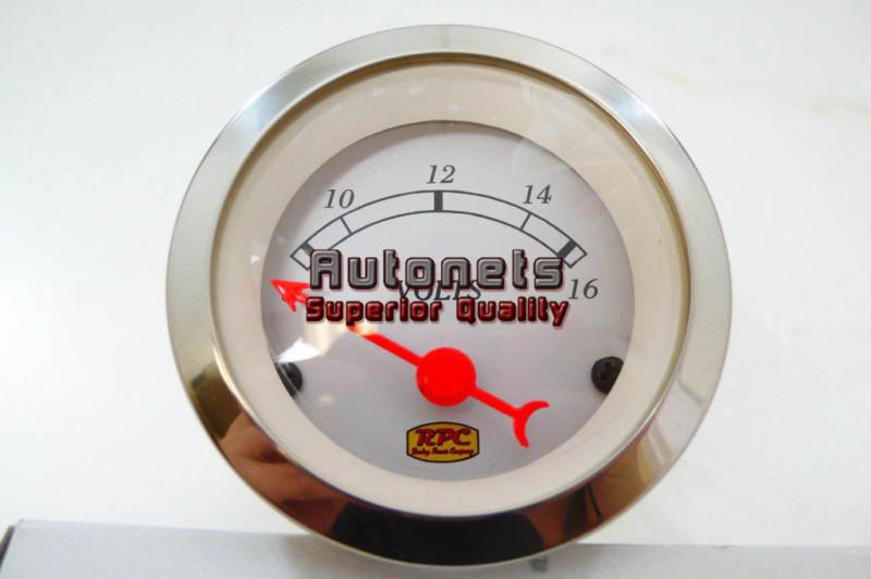Classic mechanical 2 1/16" volt meter gauge street hot rod chevy ford chrysler